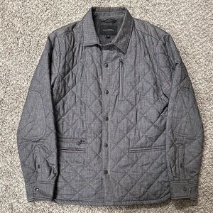 Men's Banana Republic Quilted Gray Button Jacket Medium